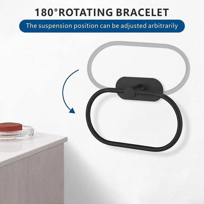 1 TK vannid Hõbedane käterätikuivatid roostevabast terasest elliptiline käterätikuhoidja tualettruumid käterätikuhoidja Kodu vannitoatarvikud