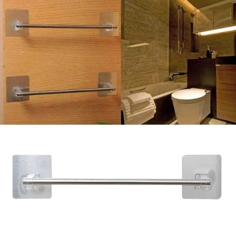 P82D Simple Towel Bar Ράφι αποθήκευσης μπάνιου Επιτοίχια θήκη για πετσέτες από ανοξείδωτο χάλυβα Αδιάβροχη οργάνωση οργάνωσης