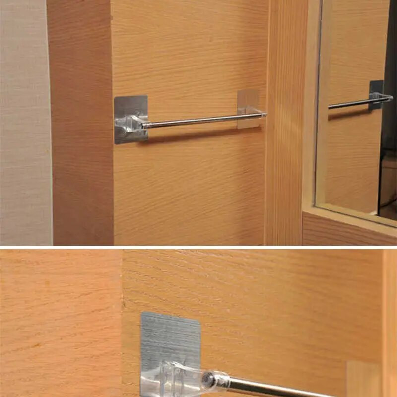 P82D Simple Towel Bar Ράφι αποθήκευσης μπάνιου Επιτοίχια θήκη για πετσέτες από ανοξείδωτο χάλυβα Αδιάβροχη οργάνωση οργάνωσης