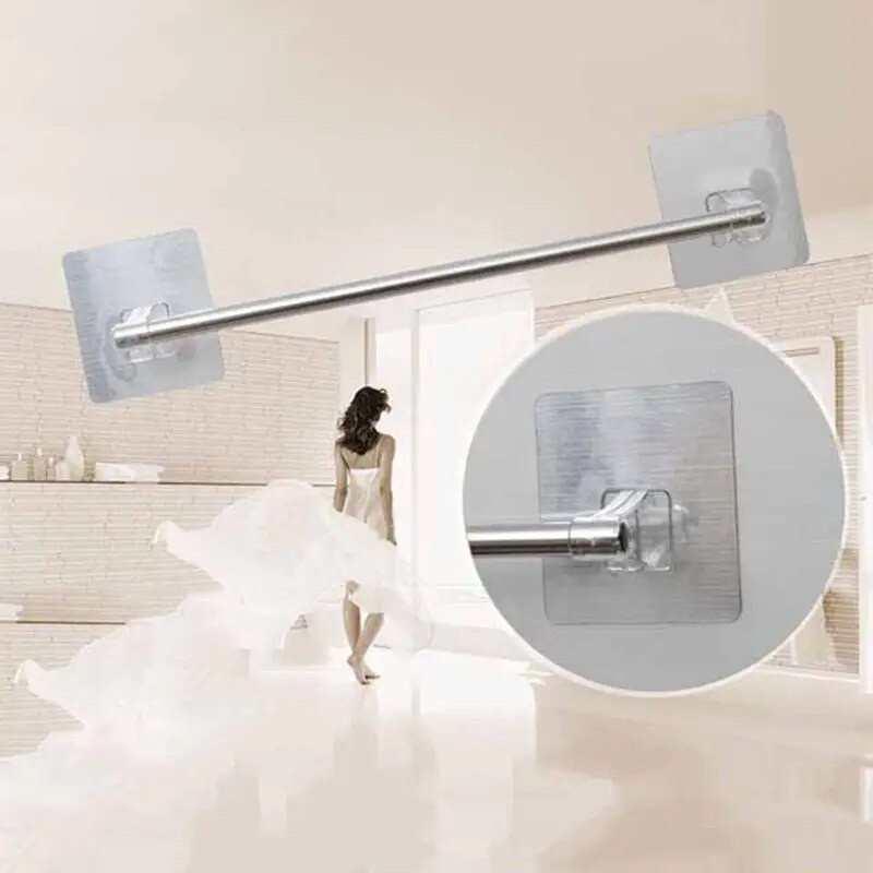 P82D Simple Towel Bar Ράφι αποθήκευσης μπάνιου Επιτοίχια θήκη για πετσέτες από ανοξείδωτο χάλυβα Αδιάβροχη οργάνωση οργάνωσης