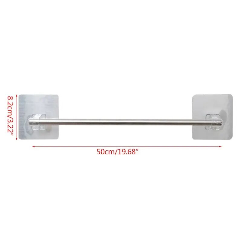 P82D Simple Towel Bar Ράφι αποθήκευσης μπάνιου Επιτοίχια θήκη για πετσέτες από ανοξείδωτο χάλυβα Αδιάβροχη οργάνωση οργάνωσης