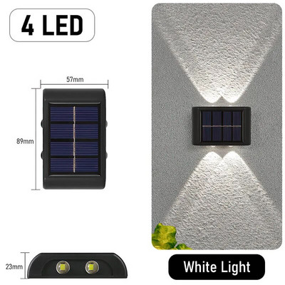 Lumini solare în aer liber Impermeabil Lumină solară cu LED Lampă solară în aer liber pentru grădină, stradă, peisaj, balcon, lampă solară de perete