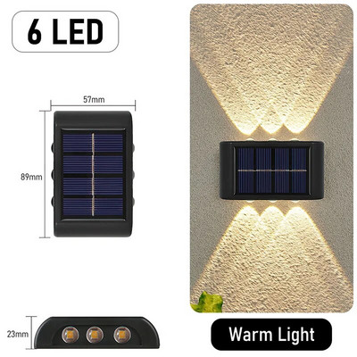 Lumini solare în aer liber Impermeabil Lumină solară cu LED Lampă solară în aer liber pentru grădină, stradă, peisaj, balcon, lampă solară de perete