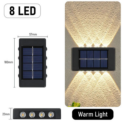 Lumini solare în aer liber Impermeabil Lumină solară cu LED Lampă solară în aer liber pentru grădină, stradă, peisaj, balcon, lampă solară de perete