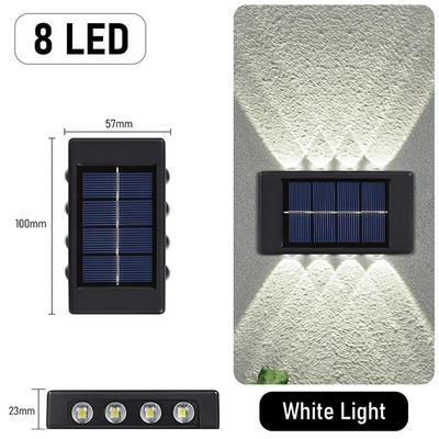 Lumini solare în aer liber Impermeabil Lumină solară cu LED Lampă solară în aer liber pentru grădină, stradă, peisaj, balcon, lampă solară de perete
