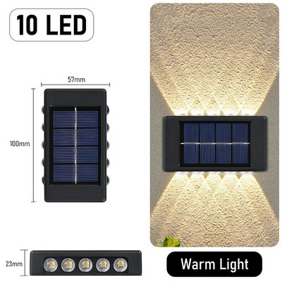 Lumini solare în aer liber Impermeabil Lumină solară cu LED Lampă solară în aer liber pentru grădină, stradă, peisaj, balcon, lampă solară de perete