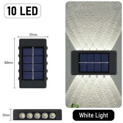 Lumini solare în aer liber Impermeabil Lumină solară cu LED Lampă solară în aer liber pentru grădină, stradă, peisaj, balcon, lampă solară de perete