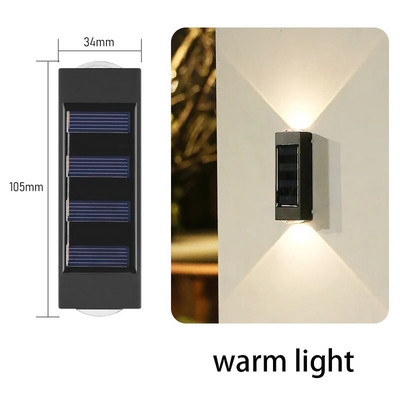 Lumini solare în aer liber Impermeabil Lumină solară cu LED Lampă solară în aer liber pentru grădină, stradă, peisaj, balcon, lampă solară de perete