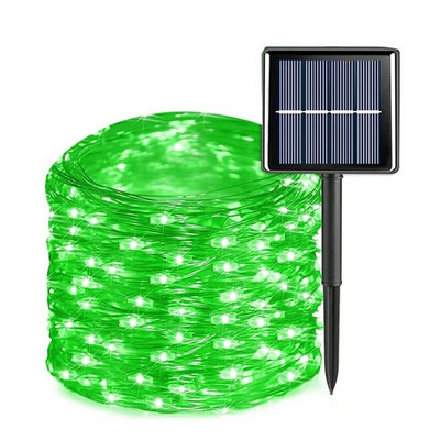 5M/12M/22M/32M Lumină solară în aer liber grădină zână șir de lumină LED sclipitor lampă rezistentă la apă pentru petrecere de Crăciun în curte copac