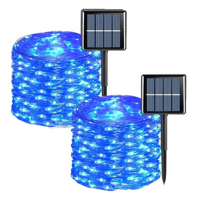 32M/22M/12M/7M Lumină LED solară în aer liber grădină zână șir de lumină 300 LED-uri strălucitoare lampă impermeabilă pentru petrecerea pomului de Crăciun în curte