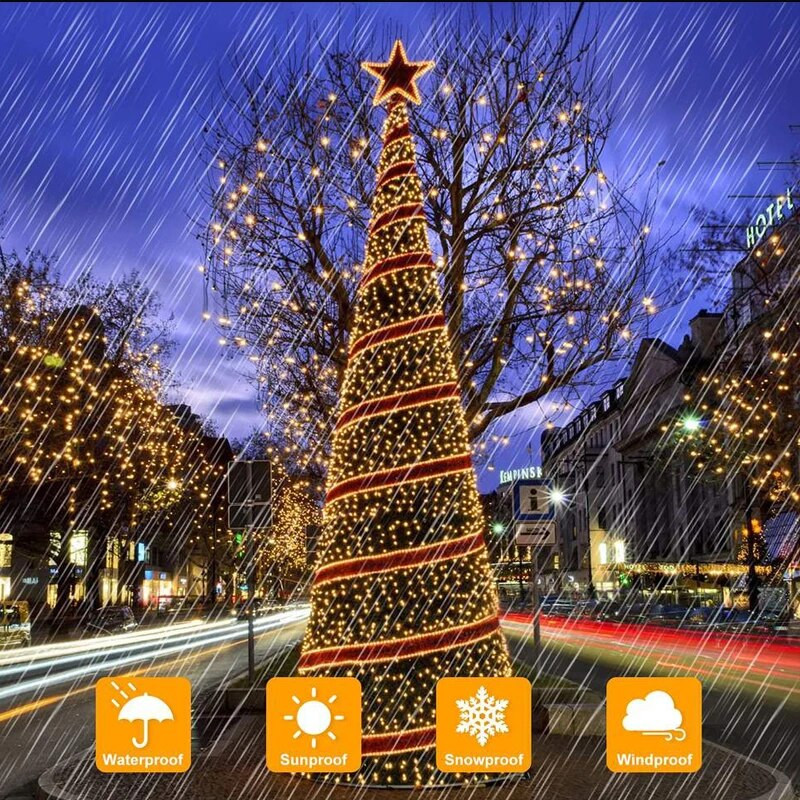 32M/22M/12M/7M Solar Led Light Outdoor Garden Fairy String Light 300 Led Twinkle Αδιάβροχο φωτιστικό για Christmas Patio Tree Party