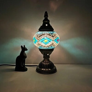 Τουρκικό μωσαϊκό τραπέζι Φωτιστικό vintage art deco Χειροποίητο lamparas de mesa μωσαϊκό Γυάλινο ρομαντικό φωτιστικό κρεβατιού lamparas con mosaicos