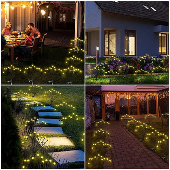 Solar Firefly Lights Αδιάβροχο Led κήπου εξωτερικού χώρου Φωτιστικό κήπου Φωτιστικό κήπου Solar Energy Swing By Wind Courtyard Patio Decoration