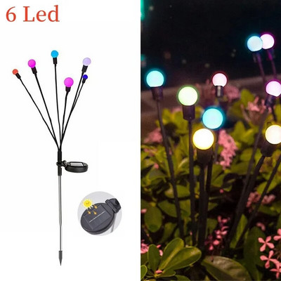 Solar Firefly Lights Αδιάβροχο Led κήπου εξωτερικού χώρου Φωτιστικό κήπου Φωτιστικό κήπου Solar Energy Swing By Wind Courtyard Patio Decoration