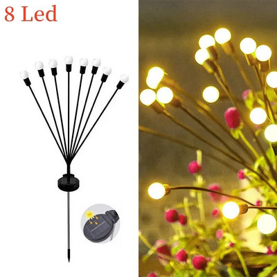 Solar Firefly Lights Αδιάβροχο Led κήπου εξωτερικού χώρου Φωτιστικό κήπου Φωτιστικό κήπου Solar Energy Swing By Wind Courtyard Patio Decoration