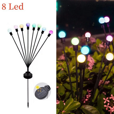 Solar Firefly Lights Αδιάβροχο Led κήπου εξωτερικού χώρου Φωτιστικό κήπου Φωτιστικό κήπου Solar Energy Swing By Wind Courtyard Patio Decoration