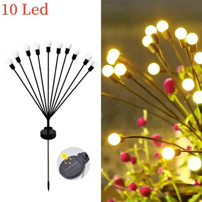 Solar Firefly Lights Αδιάβροχο Led κήπου εξωτερικού χώρου Φωτιστικό κήπου Φωτιστικό κήπου Solar Energy Swing By Wind Courtyard Patio Decoration