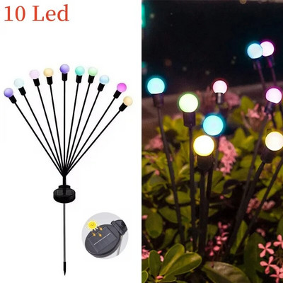 Solar Firefly Lights Αδιάβροχο Led κήπου εξωτερικού χώρου Φωτιστικό κήπου Φωτιστικό κήπου Solar Energy Swing By Wind Courtyard Patio Decoration