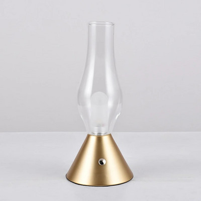 Ρετρό επιτραπέζιο φωτιστικό LED γυάλινο φως νυκτός επαναφορτιζόμενο υπνοδωμάτιο κομοδίνο φωτιστικό μπαρ εστιατορίου φως ατμόσφαιρας