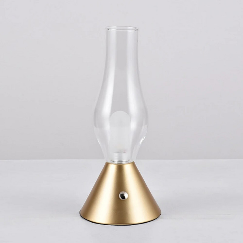 Ρετρό επιτραπέζιο φωτιστικό LED γυάλινο φως νυκτός επαναφορτιζόμενο υπνοδωμάτιο κομοδίνο φωτιστικό μπαρ εστιατορίου φως ατμόσφαιρας