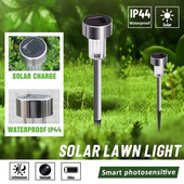 Lampă de podea pentru gazon Lumină decorativă de grădină din oțel inoxidabil Lampă decorativă automată 4.54.529,5 cm Lampă Lumini de cale în aer liber