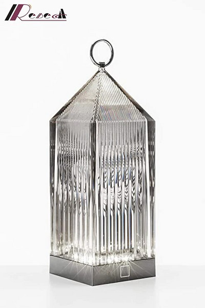 Ιταλική Kartall Σχεδιασμός Ακρυλικό Κρυστάλλινο Φανάρι Μπαταρίας Φωτεινό Επαναφορτιζόμενο Επιτραπέζιο Φωτιστικό Εστιατορίου Διακοσμητικό Νυχτερινό Πηγή