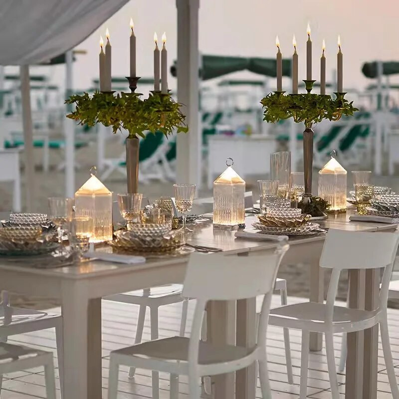 Ιταλική Kartall Σχεδιασμός Ακρυλικό Κρυστάλλινο Φανάρι Μπαταρίας Φωτεινό Επαναφορτιζόμενο Επιτραπέζιο Φωτιστικό Εστιατορίου Διακοσμητικό Νυχτερινό Πηγή