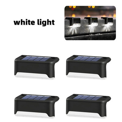 5LED Супер ярка стъпална светлина Слънчеви LED светлини Външни градински декори Оградни светлини IP65 Водоустойчива стълбищна светлина за градинска слънчева светлина