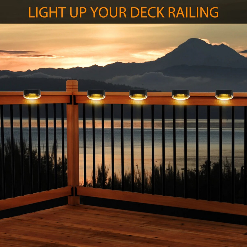 5LED Super Bright Step Light saulės LED šviestuvai lauko sodo dekoro tvoros šviestuvai IP65 vandeniui atsparus laiptų šviestuvas sodo saulės šviesai