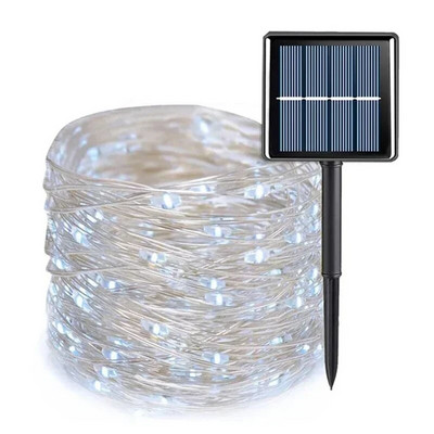 Solar String Fairy Lights 12m 100LED / 32M 300 LED veekindel õue vanik päikeseenergia lamp jõulud aiakaunistuseks