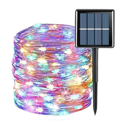 Solar String Fairy Lights 12m 100LED / 32M 300 LED veekindel õue vanik päikeseenergia lamp jõulud aiakaunistuseks