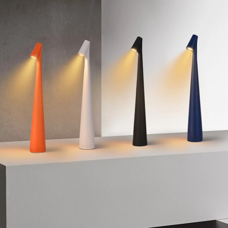 Stolová lampa s dlhou výdržou Prenosná nabíjateľná LED lampa Stolová lampa do spálne Hliníková dekoračná nočná lampa pre reštaurácie