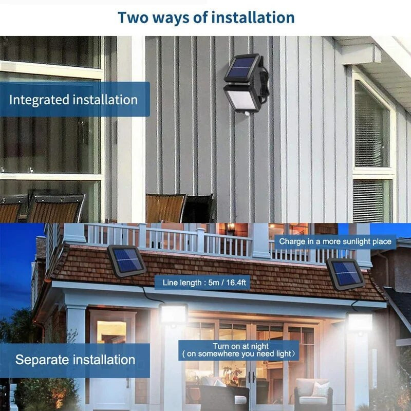 COB LED Solar Powered Light Outdoors Motion Sensor PIR Αδιάβροχο τοίχου Φωτιστικό ασφαλείας δρόμου έκτακτης ανάγκης για διακόσμηση κήπου