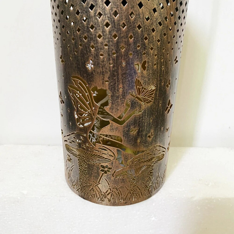 Led päikesevalgus välitingimustes lillehaldjas projektorlamp päikeseenergia rippuv latern retro rauast kunsti aia dekoratiivne valgusti