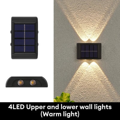 Päikeseenergia seinavalgusti välitingimustes veekindel päikeseenergia LED-valgustid üles- ja allavalgustid päikesevalgustid aia tänava maastiku jaoks rõdude sisekujunduseks