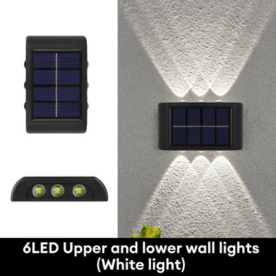 Päikeseenergia seinavalgusti välitingimustes veekindel päikeseenergia LED-valgustid üles- ja allavalgustid päikesevalgustid aia tänava maastiku jaoks rõdude sisekujunduseks