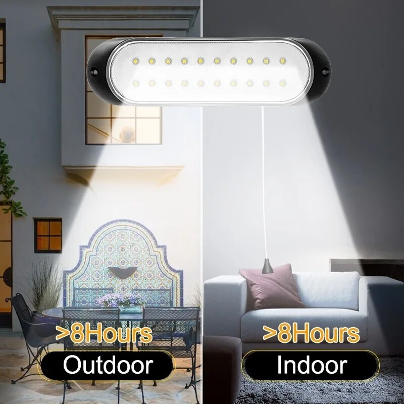 Solar Lamps To The Garden Indoor Split Pull-Wire 5M Cable Light Sunlight Solar Energy Lamp Αδιάβροχο ηλιακό φως τοίχου κήπου