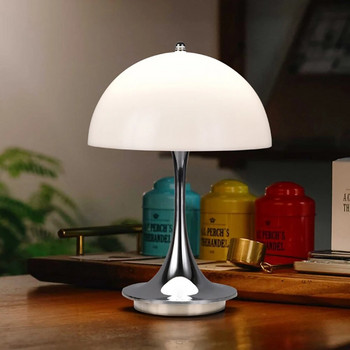 Цветен прозрачен абажур Настолна лампа Нощна LED лампа за бюро Акумулаторна нощна лампа Декоративна лампа за ресторант