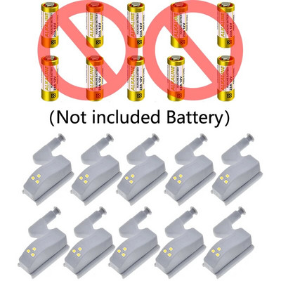 10 tk/komplekt köögikapi valgustid LED sisemine hingelambi valgustus magamistoa garderoobikapi jaoks kapivalgustite jaoks