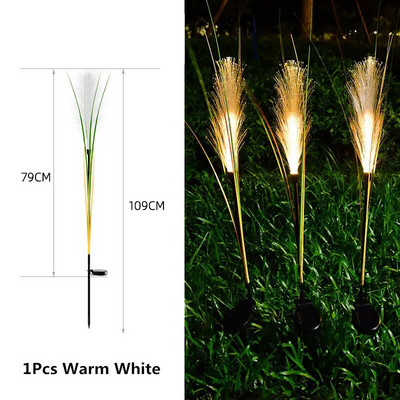 Lumini solare cu LED-uri de grădină Lumini luminoase cu stuf solar Lampă decorativă cu energie solară pentru exterior Lumini de Crăciun pentru curte, grădină
