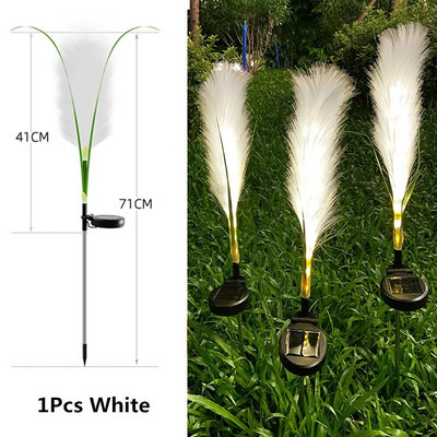 Lumini solare cu LED-uri de grădină Lumini luminoase cu stuf solar Lampă decorativă cu energie solară pentru exterior Lumini de Crăciun pentru curte, grădină