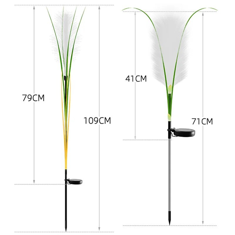 LED Ηλιακά Φωτιστικά Κήπου Φωτεινό Καλάμι Ηλιακά Φωτάκια Εξωτερικού Διακοσμητικό Ηλιακό Φωτιστικό Χριστουγεννιάτικα Φωτάκια για γκαζόν αυλής