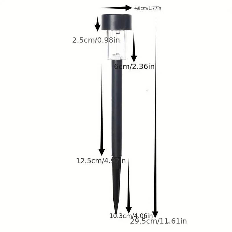 2-12 pakki päikeseenergia rajavalgustid välitingimustes päikeseenergial töötavad maastikuaiavalgustid rajale muru siseõue tee kõnnitee kaunistamiseks