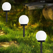 Lampă cu bec solar LED alimentată cu energie, impermeabilă, în aer liber, lumină de grădină, panou solar de stradă, lumini cu minge, peluză, curte, peisaj decorativ