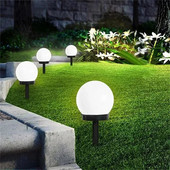 Lumină solară de grădină cu bec rotund cu bilă, LED, în aer liber, impermeabilă, peisaj, vilă, gazon, priză, lumină, grădină, decorativă