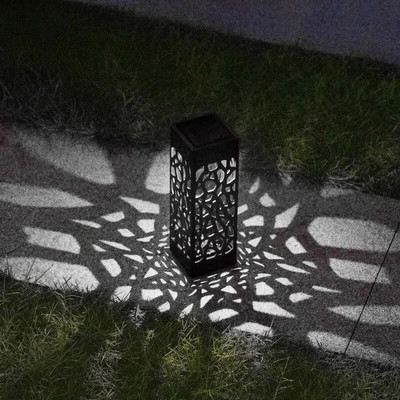1/2 buc lampă solară în aer liber, grădină, gazon, scobitură, lumină pătrată rezistentă la apă, curte, camping, peisaj, decorare, lumini la sol