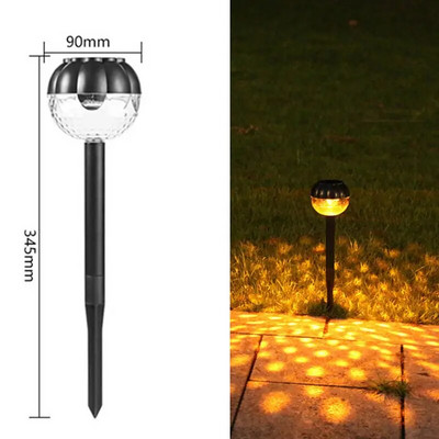 Lumini solare cu LED-uri în aer liber Iluminat decorativ peisaj rezistent la apă Lampă pentru cărare pentru pasarelă, peluză, curte, curte, decor
