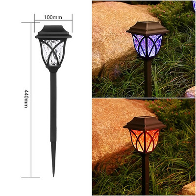 Lumini solare cu LED-uri în aer liber Iluminat decorativ peisaj rezistent la apă Lampă pentru cărare pentru pasarelă, peluză, curte, curte, decor