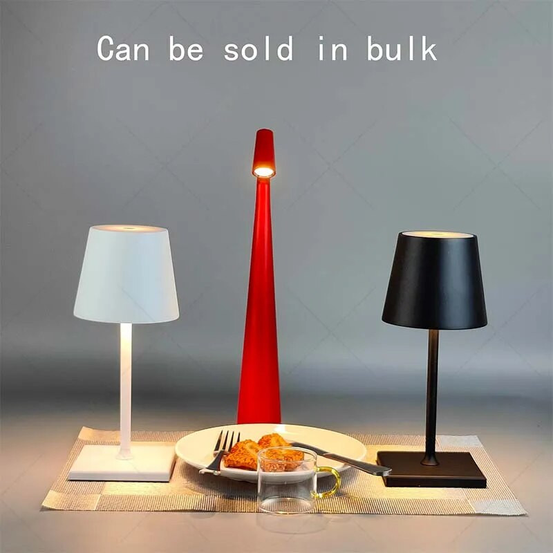 5200 mAh aku IP54 veekindel juhtmevaba Pro mini laualamp, puutetundlik, hämardatav restorani söögituppa