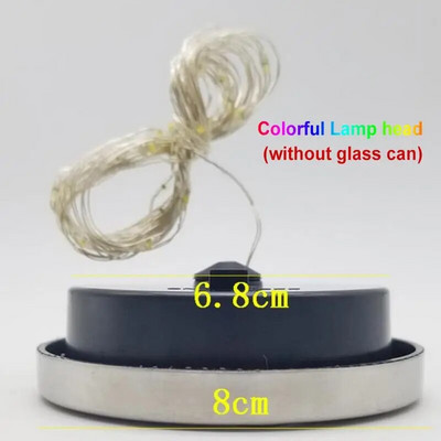 30 LED saulės naktinės šviesos įtrūkimo rutulinis stiklinis indelis palinkėjimų lempa lauko sodo eglutės kalėdinės dekoracijos šviesa be stiklinio indelio